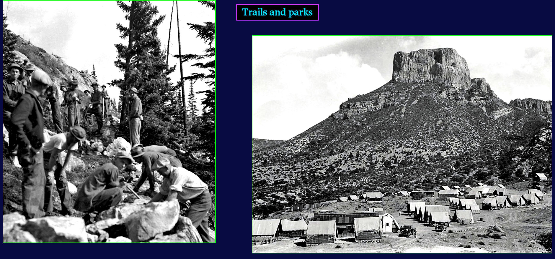 CCC and parks, 1930s